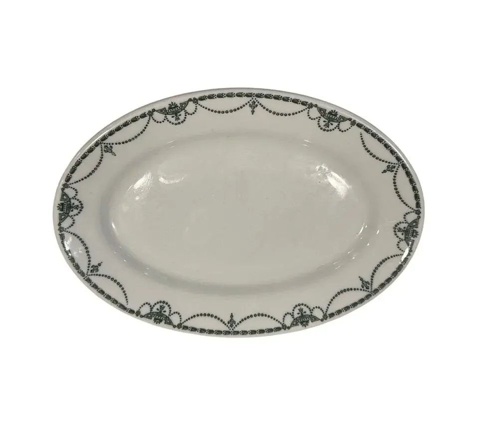 Warwick China Restaurant Ware Adam Pattern Oval Plate  9 3/8